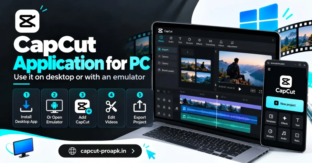CapCut application for PC and Android emulator